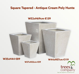 Square Tapered - Antique Cream Poly Hante